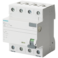Wyłącznik różnicowoprądowy 3+N typ A, In: 63 A, 300 mA, Un AC: 400 V, SIGRES | 5SV3646-6KK12 Siemens