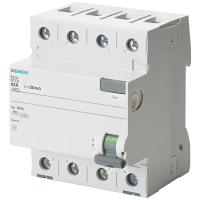Wyłącznik różnicowoprądowy 3+N typ AC, In: 40 A, 30 mA, Un AC: 400 V | 5SV4344-0LA Siemens