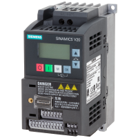 Przemiennik częstotliwości SINAMICS V20, 0,55kW 1x200-240V AC 47-63Hz, z filtrem C1, IP20 | 6SL3210-5BB15-5BV1 Siemens