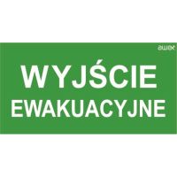 Piktogram 125x250 21 wyjście ewakuacyjne, logo Awex (ISO7010) | PS21 Awex