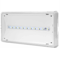 Oprawa awaryjna EXIT M LED 1W 1h dwuzadaniowa AT autotest IP65 IK08 biała | ETE/1W/C/1/SA/AT/WH Awex