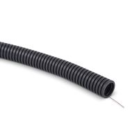 Rura giętka karbowana z pilotem PVC RKSSP 18/13,5 750N samogasnaca, szara (25m) | 10337 TT Plast