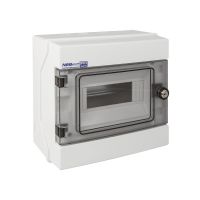 Rozdzielnica hermetyczna RH-8/Z (z zamkiem) (500V AC,1000V DC), biała | 36.9 Elektro-Plast Opatówek