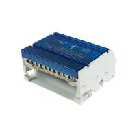 Blok rozdzielczy BRZ-4x11, uchylna klapka, na szynę TH 125A szary/niebieski | 49.711 Elektro-Plast Opatówek