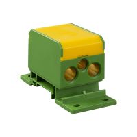 Blok rozdzielczy DB-4-Z 4x4-70 mm² na szynę TH lub wkrętami 500V 196A 6kV żółto/zielony | 48.35 Elektro-Plast Opatówek