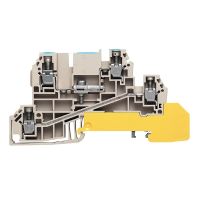 Złączka szynowa przelotowa, WDL 2.5/NT/L/PE, ciemnobeżowa/niebieska/żółto-zielona | 1029800000 Weidmuller