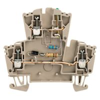 Złączka szynowa przelotowa WDK 2.5 LD/GN 1D 2R 230 | 1303670000 Weidmuller