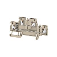 Złączka przelotowa 4x1,5mm² TS35, ciemnobeżowa, A2T 1.5 VL, PUSH IN | 2469400000 Weidmuller
