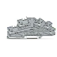 Złączka instalacyjna piętrowa 4mm2, bez łącznika nożowego, szara | 2003-6661 Wago
