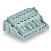 Gniazdo 1-przewodowe 2-bieg, raster 5mm, z zaczepami ryglującymi, szare, MCS-MIDI Classic | 231-102/037-000 Wago