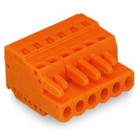 Gniazdo 1-przewodowe, pomarańczowe | 231-304/026-000 Wago