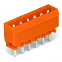 Wtyk THT 1.0x1.0mm solder pin konstrukcja prosta, pomarańczowa | 231-338/001-000 Wago