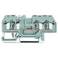 Złączka 3-przewodowa 4mm2 przelotowa, szara | 281-681 Wago