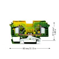 Złączka 2-przewodowa PE 16mm2, żółto-zielony | 283-607/999-950 Wago