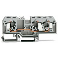 Złączka 3-przewodowa 10mm2 przelotowa, pomarańczowa | 284-682 Wago
