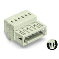 wtyk 1-przewodowy pełna ochrona przed błędnym wetknięciem, jasnoszary | 734-304/018-000 Wago