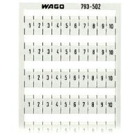 Oznaczniki WMB nadruk poziomo 1-10 (10x), do złączek o szer. 5-17,5mm (arkusz) | 793-502 Wago