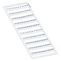 Oznaczniki WMB nadruk poziomo 1-50 (2x), 5-5,2mm, biały (arkusz) | 793-5566 Wago