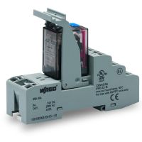 Przekaźnik przemysłowy, 24VDC, 4-polowy, na podstawce | 858-304 Wago