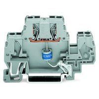 Złączka do zabudowy elementów 2-piętrowa, szara | 870-523/281-581 Wago