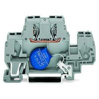 Złączka do zabudowy elementów 2-piętrowa, szara | 870-523/281-584 Wago