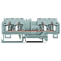 Złączka 4-przewodowa przelotowa, 4mm2, szara | 880-831 Wago