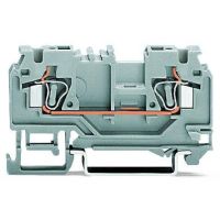 Złączka 2-przewodowa 4mm2 przelotowa, szara | 880-901/999-940 Wago