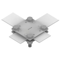Złącze krzyżowe 2 płytki 4xM8 B do 30mm /OG/ | A191048 An-kom