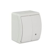 Łącznik świecznikowy podświetlany n/t IP44 VW 152-51, Koala, biały | 61.316 Elektro-Plast Opatówek