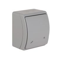 Łącznik schodowy podświetlany n/t IP44 VW 153-53, Koala, szary | 61.328 Elektro-Plast Opatówek