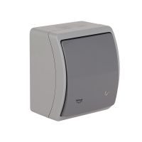 Łącznik światło podświetlany n/t IP44 VW 156-58, Koala, szary/grafitowy | 61.360 Elektro-Plast Opatówek