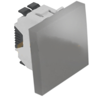 Łącznik uniwersalny (1-biegunowy lub schodowy) - 2 MODUŁY, aluminium, Quadro 45 | 45071SAL Efapel