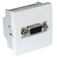 Gniazdo VGA żeńskie HD14 45x45, czarny mat, Quadro 45 | 45430SPM Efapel
