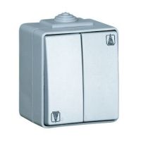 Łącznik żaluzjowy zwierny z elektryczną blokadą, szary, Waterproof IP-65 | 48281CCZ Efapel