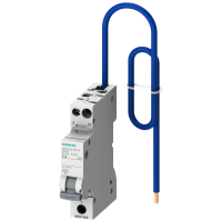 Wyłącznik przeciwpożarowy RCBO kombinowany 230V, 6kA, 1+N, B, 20A kompaktowy (1DU) pigtail | 5SV6316-6KP20 Siemens