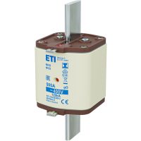 Wkładka bezpiecznikowa (topikowa) NH3/I 500A gG 400V zwłoczna / Zaczepy izolowane | 004196131 Eti