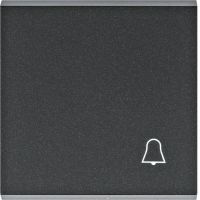 Klawisz z symbolem „Dzwonek”, czarny, lumina | WL6013 Hager