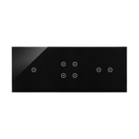 Panel dotykowy S54, 3 moduły, 1 pole dotyk.+4 pole dotyk.+2 pola dotyk. poziom, zastygła lawa | DSTR3142/73 Kontakt Simon