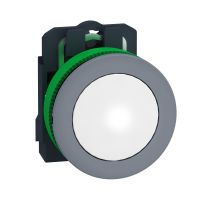 Wskaźnik płaski świetlny, 110 120V, biały | XB5FVCUST03 Schneider Electric