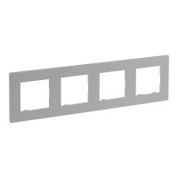 Ramka poczwórna 4x- kolor aluminium Niloe Step | 863394 Legrand