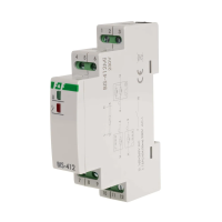 Przekaźnik bistabilny grupowy z pamięcią, na szynę DIN, 230V, z przekaźnikiem inrush 160A/20ms | BIS-412M-LED F&F