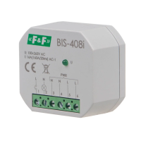 Przekaźnik bistabilny, podtynkowy, do podświetlanych przycisków z przekaźnikiem inrush 160A/20ms | BIS-408-LED F&F