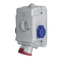 Gniazdo stale 16A 400V 3P+Z+N, gniazdo 230V, wył. L-O-P | 513.1657-1FNR Scame