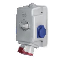 Gniazdo stale 16A 400V 3P+Z+N, gniazdo 230V, wył. 0-1 | 513.1657-1FNS Scame