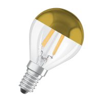Lampa LED STAR CL P FIL Mirror Gold 34 4W/827 E14 | 4058075456549 Ledvance
