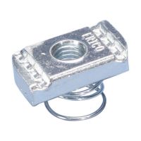 Nakrętka do profilu strut ze sprężyną, profil typu C, stal, EG, M6 pręta, SPRCM6EG | 315045 Erico