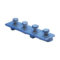 Łącznik płaski z czterema otworami, stal, HD, 168mm, M10 gwintu, ZE104 | 313040 Erico