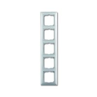 Ramka pięciokrotna, pion/poziom, z pierścieniem dekoracyjnym, biały alpejski, Basic 55, 2515-94-507 | 2CKA001725A1483 ABB