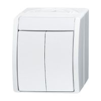 Wyłącznik kołyskowy świecznikowy, n/t IP44 biały alpejski Ocean, 2601/6 W-54 | 2CKA001085A1621 ABB