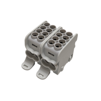 Blok dystrybucyjny, rozdzielczy HLAK 25 2P  2xAl/Cu 25mm²+16mm² 1000VAC/1500VDC szary | MAG2252A00 Morek